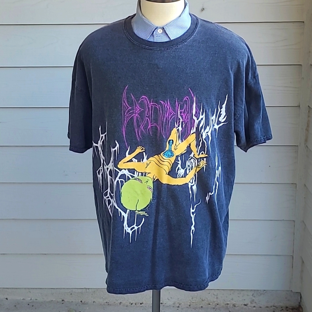 BRAIN DEAD x Joseph Carey Merrick Alien Black Cotton‎ Mens T Shirt XL